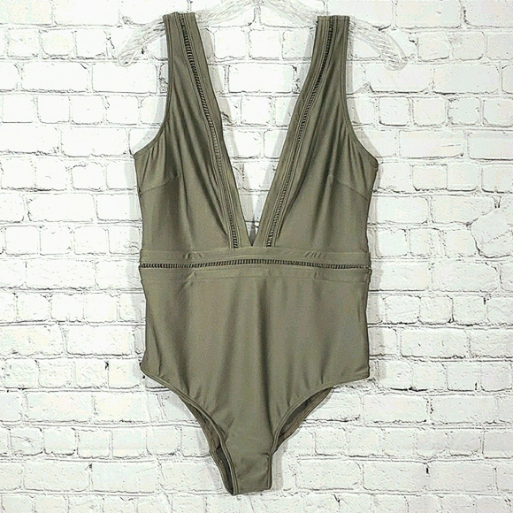 Ted Baker Starza Pointell Plunge One Piece TB Size 4 US Size 10 - Picture 3 of 9